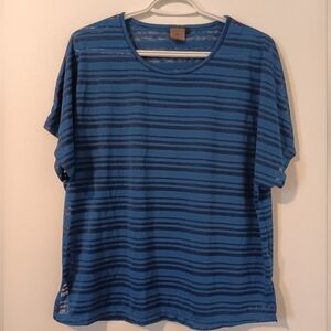 Craft Blue Striped Short Sleeve Tee